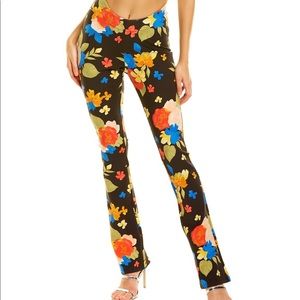 NWOT Danielle Bernstein Scoop Front Floral Pant Sz 6